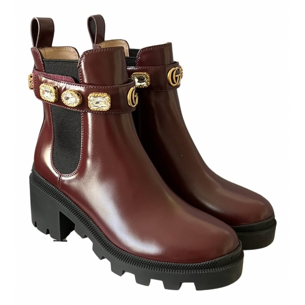 Gucci Trip Boots Vintage Bordeaux  39 $1250